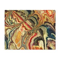 Retro European style paint pour placemat.