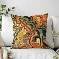 Baroque Style Abstract Art Throw Pillow