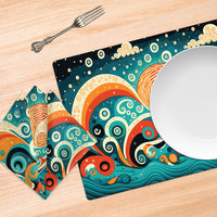 Ocean Waves Cotton Table Linens