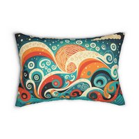 Nautical Folk Art Lumbar Pillow