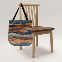 Wavy stripes Woven Tote Bag