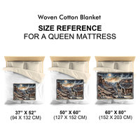 blanket sizes in reference to a queen sized bed