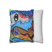 Modern Faces Graffiti Art Pillow cover