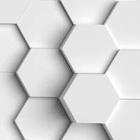 Monochromatic Geometric 3D Shower Curtain detail