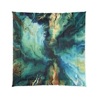 Blue Abstract Art queen comforter