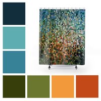 Aqua Mosaic Shower Curtain