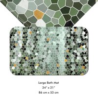 Green Trees Mosaic Bath Mat