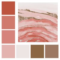Pink Marble Shower Curtain color palette swatches