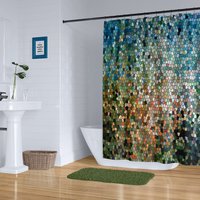 Aqua Mosaic Shower Curtain