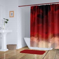 Deep Red Stormy Sky Shower Curtain