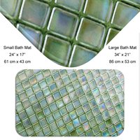 Green Ombré Glass Tile bath mat sizes