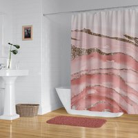Pink Marble Shower Curtain