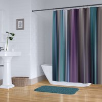 Muted Vertical Stripes Shower Curtain