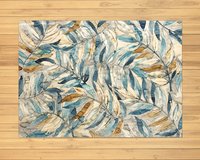 Watercolor Leaf area Rug