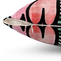 Pop Art Graffiti Doodles Pillow with hidden zipper