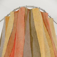 Tropical Sand Striped Shower Curtain top view