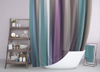 Muted Vertical Stripes Shower Curtain