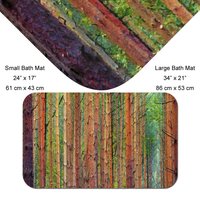Watercolor forest bath mat with sizes