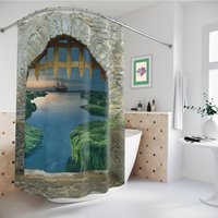Medieval Castle Drawbridge Shower Curtain