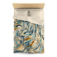 Watercolor Leaves twin duvet cover