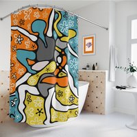Funky Mid-Century Dancers Shower Curtain