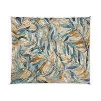 Watercolor Leaves king comforter
