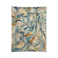 Watercolor Leaves twin comforter