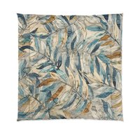 Watercolor Leaves queen comforter