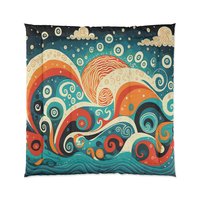 Nautical Folk Art queen comforter
