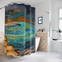 Watercolor Nautical Shower Curtain
