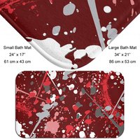 Burgundy Paint Spatter bath mat