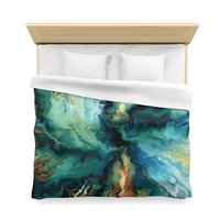 Blue Abstract Art king duvet cover