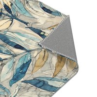 Watercolor Leaf Rug back