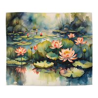 King size water lily duvet cover