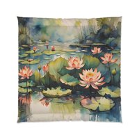 Queen size water lily comforter