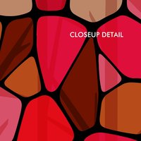 Red Stained Glass Shower Curtain close up detail