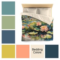 Color swatches of the colors in the bedding