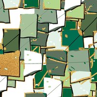 Green Rustic Lodge Style Shower Curtain close up