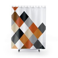 Modern Geometric Squares Shower Curtain