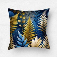 Botanical Leaves and Ferns Cushion