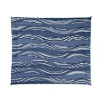 blue waves king comforter
