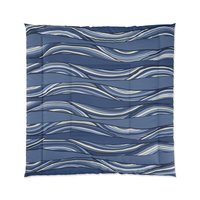 blue waves queen comforter