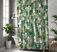 Green Rustic Lodge Style Shower Curtain