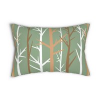 Bare Trees Design Reversible Lumbar Pillow