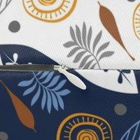 Leaf Design Reversible Lumbar Pillow concealed zipper