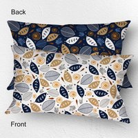 Leaf Design Reversible Lumbar Pillow