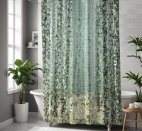 Green Trees Mosaic Shower Curtain