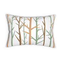 Bare Trees Design Reversible Lumbar Pillow
