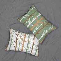 Bare Trees Design Reversible Lumbar Pillow