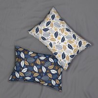 Leaf Design Reversible Lumbar Pillow